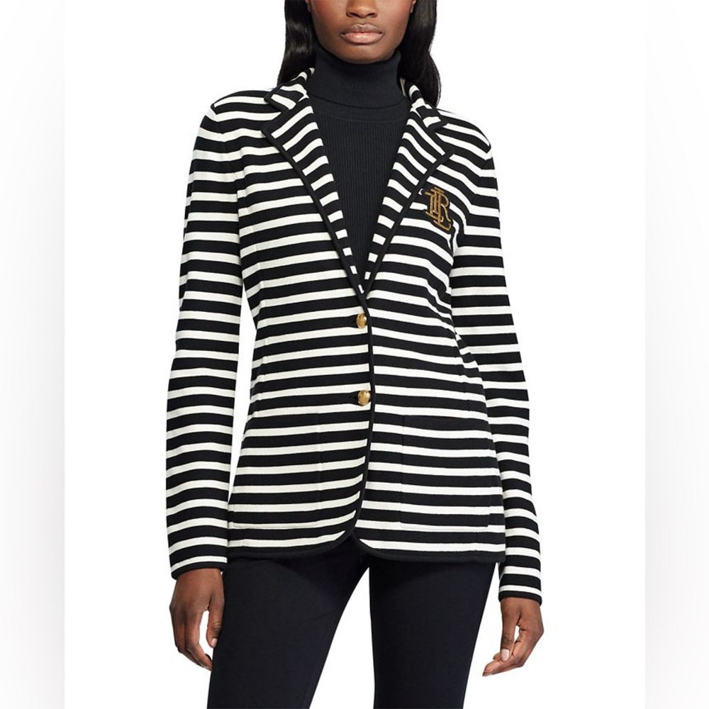 Lauren Ralph Striped Knit Blazer